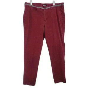 Express Chino 365 Comfort Skinny Red Stretched Men's‎ 38x31